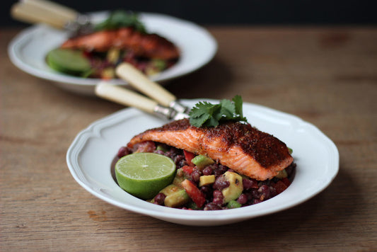 Cajun Salmon with Avocado Salad