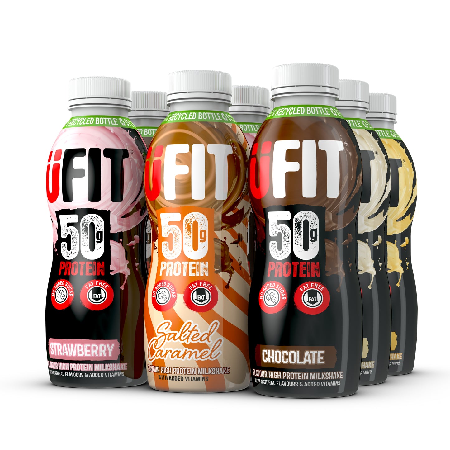 UFIT 50G PROTEIN DRINK SHAKE VARIETY PACK - 9 BOTTLES