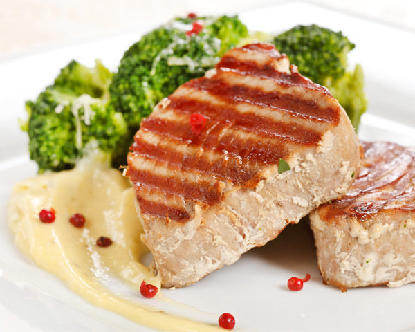 Healthy Griddled Tuna with Herbed Vegetables