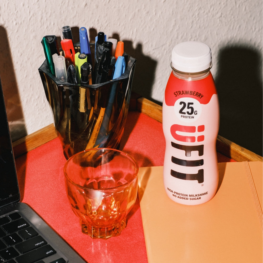 STRAWBERRY 50G PROTEIN MILKSHAKE - 8x500ML – UFIT High Protein Drinks ...